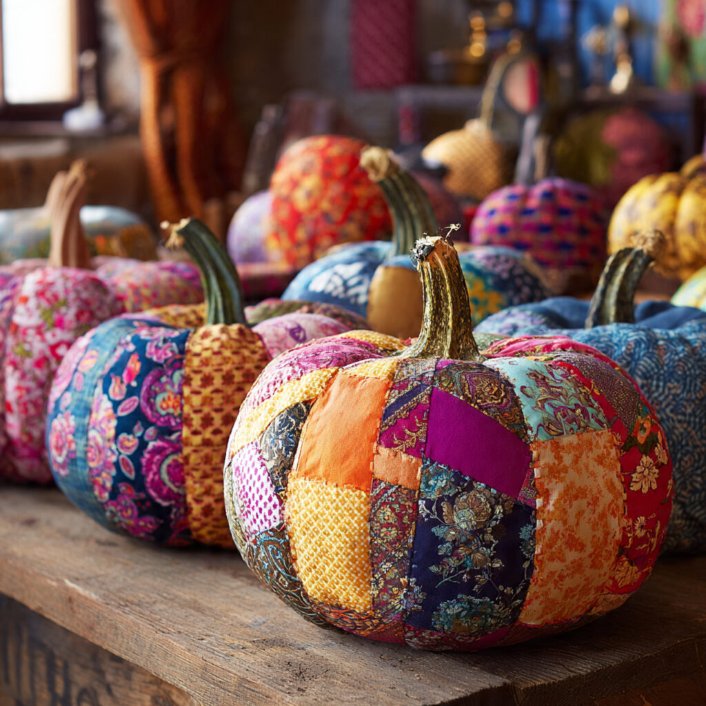 Fabric Patchwork Pumpkins