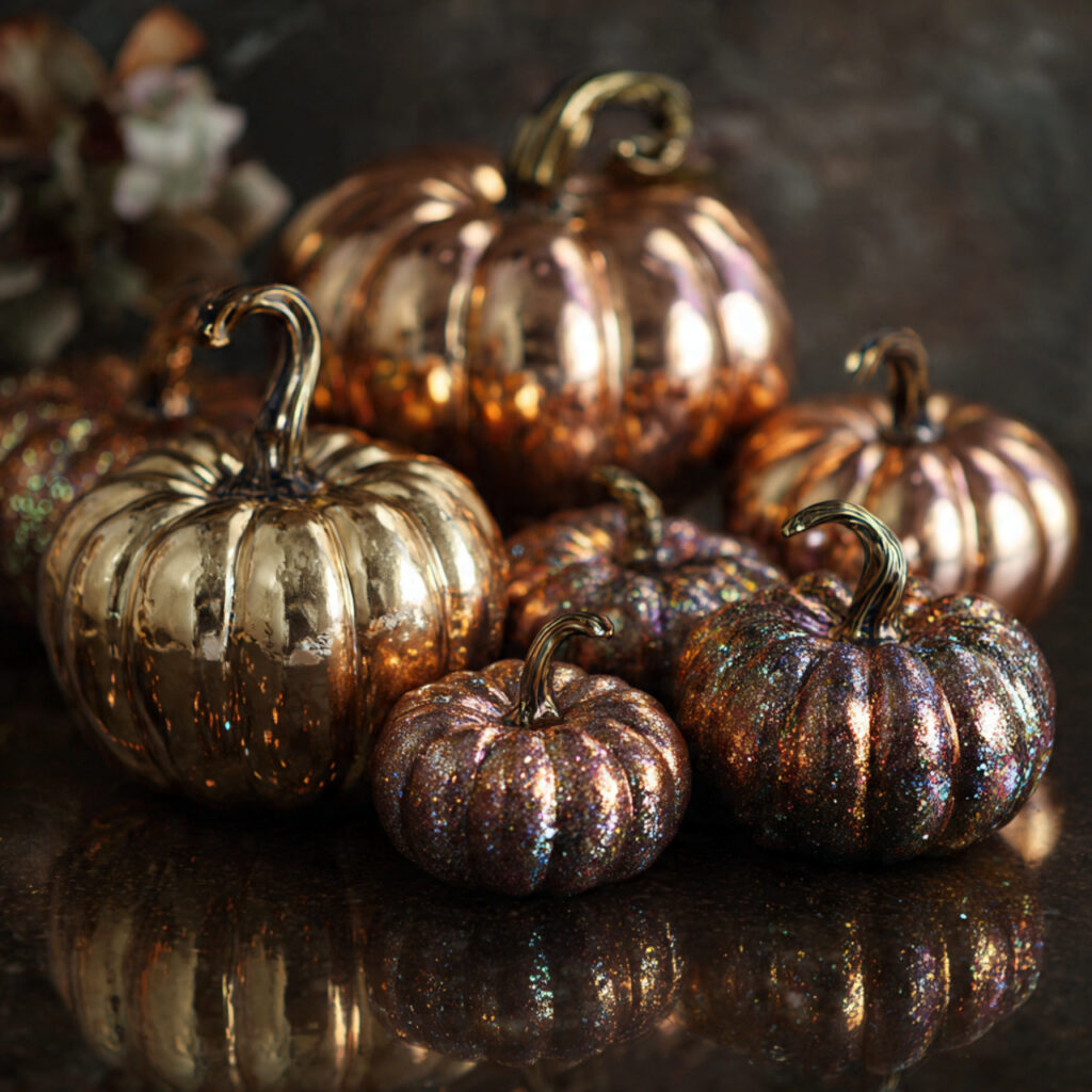 Metallic Foil Pumpkins