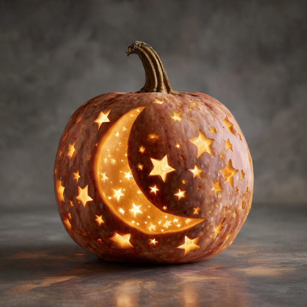 Moon and Stars Pumpkin