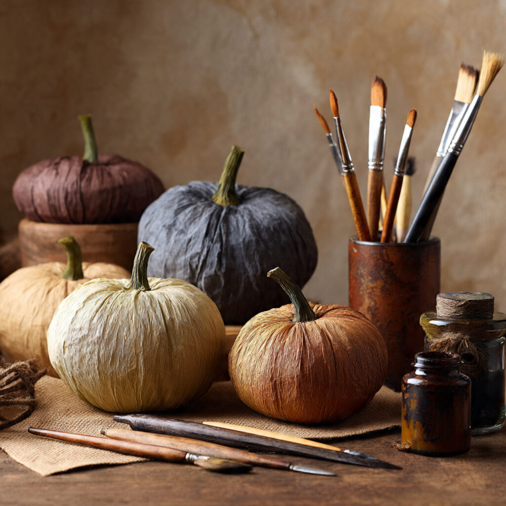 Paper Mache Pumpkins