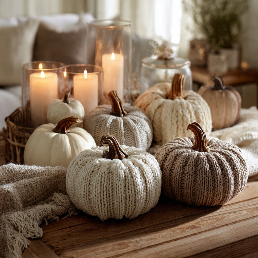 Sweater-Covered Pumpkins