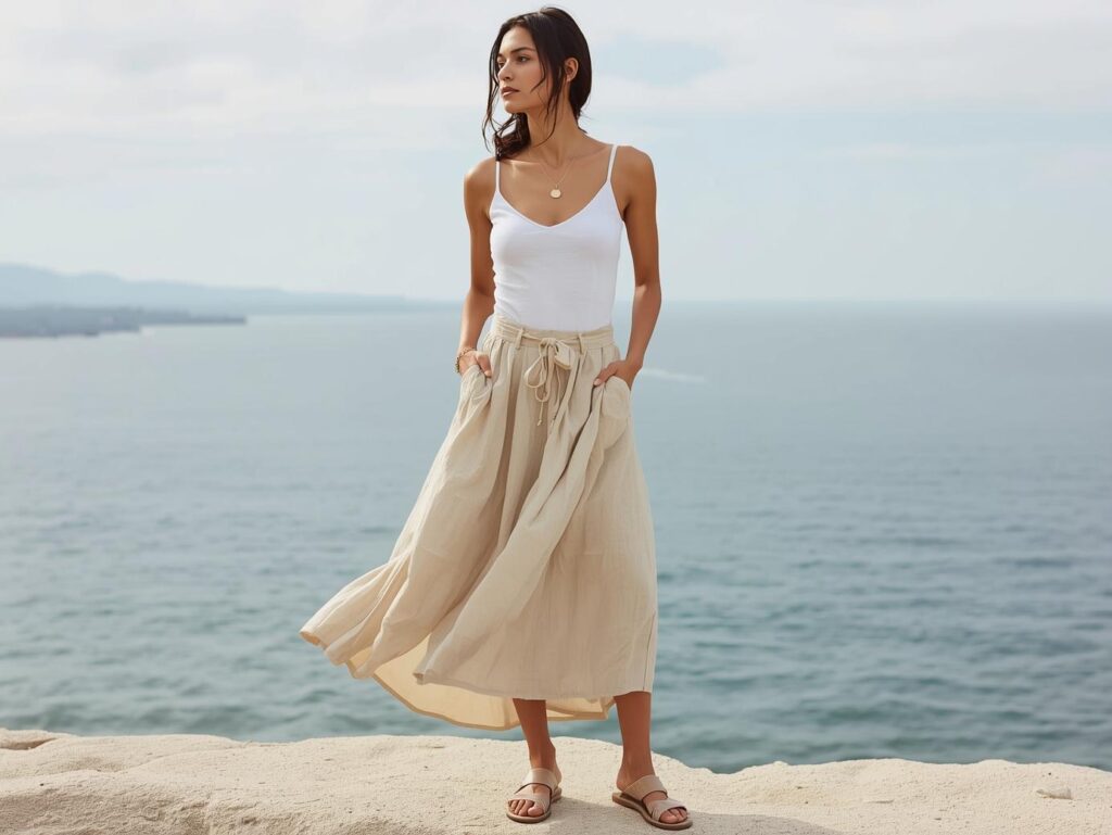 The Linen A-Line Skirt