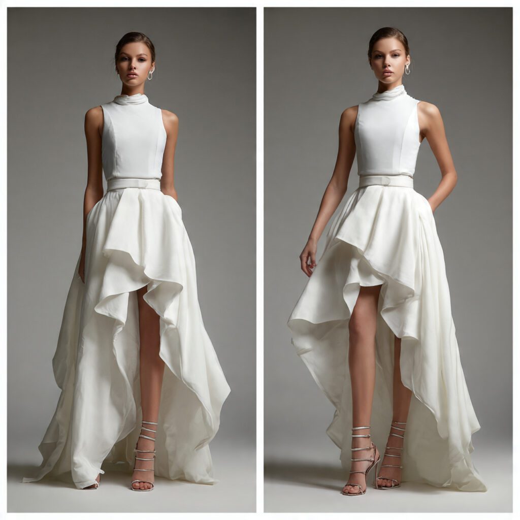 asymmetrical_long_skirt_minimalist_top_strappy_heels