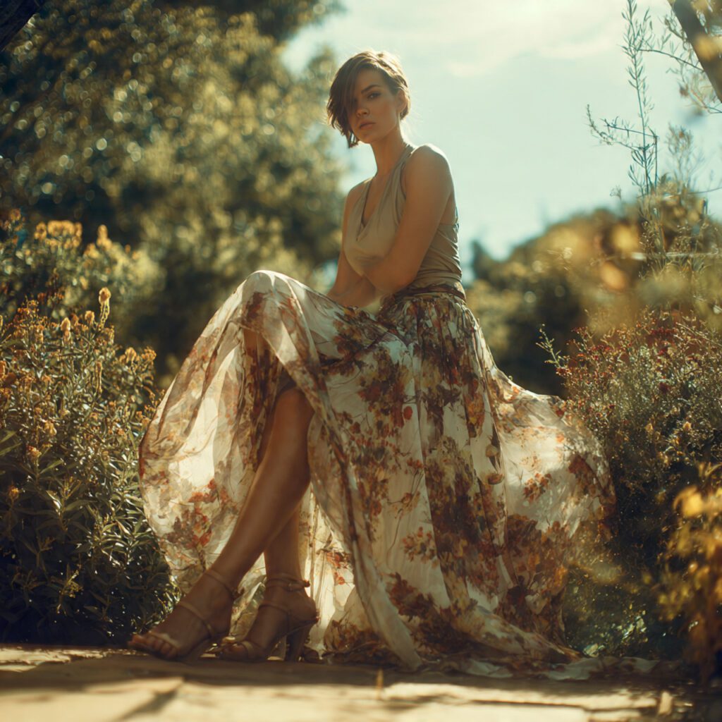 boho_floral_long_skirt_neutral_top_sandals