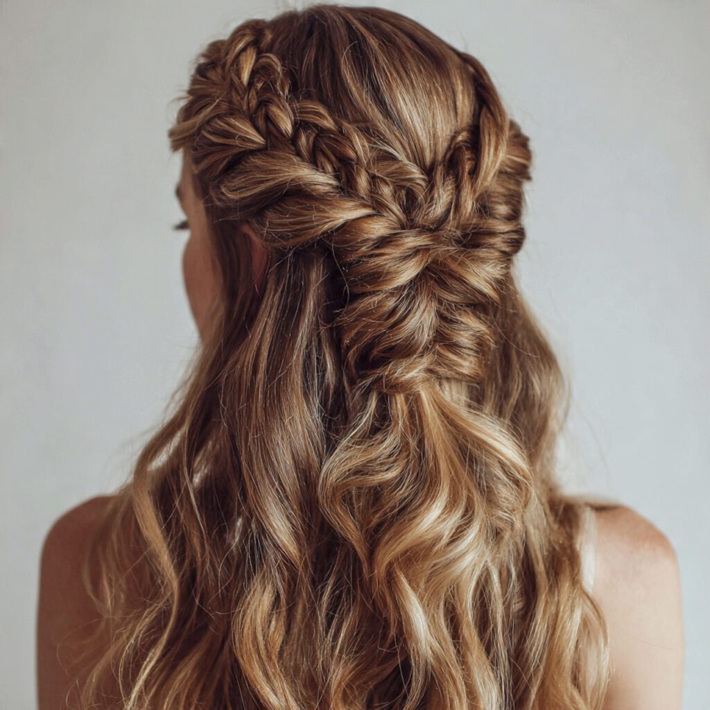 Braided Half-Up hair Style