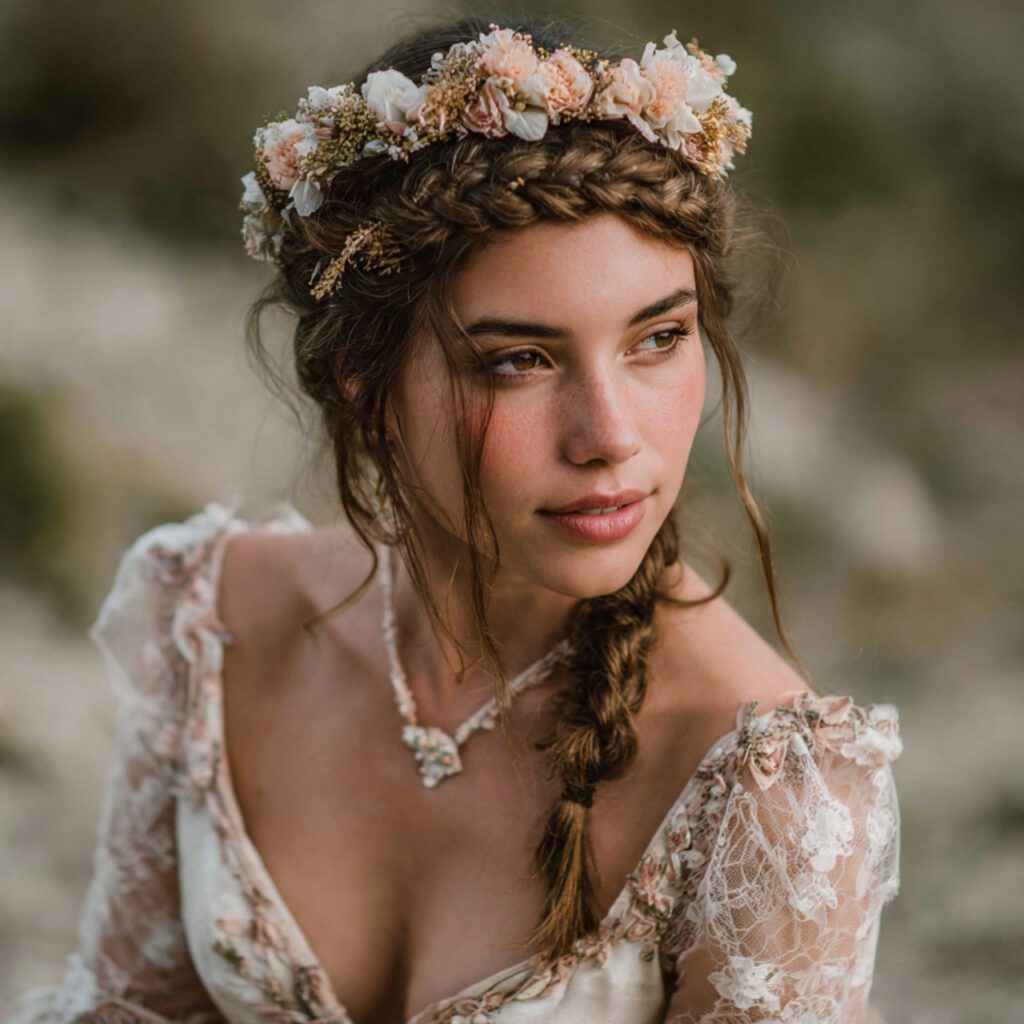 Braided Crown for Oval Faces