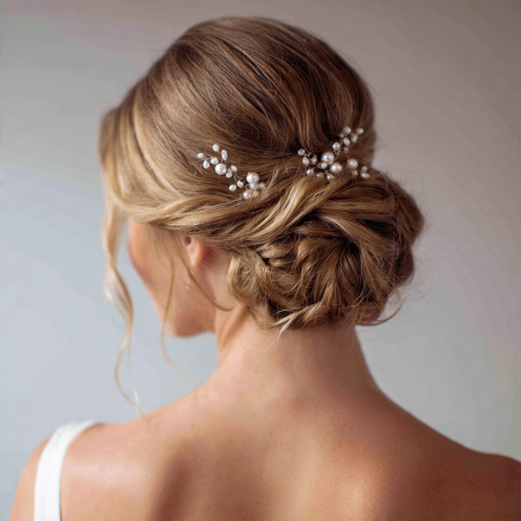 Low Chignon for Oval Faces