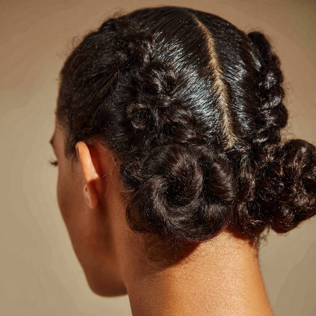 close_up_of_mini_twisted_hair_buns_pinned