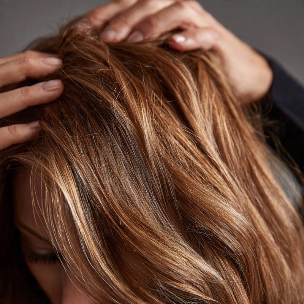 close_up_of_moroccanoil_mousse_applied_to_fine_medium