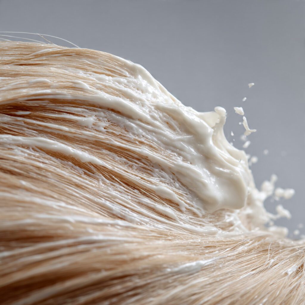 close_up_of_thin_hair_strands_being_coated