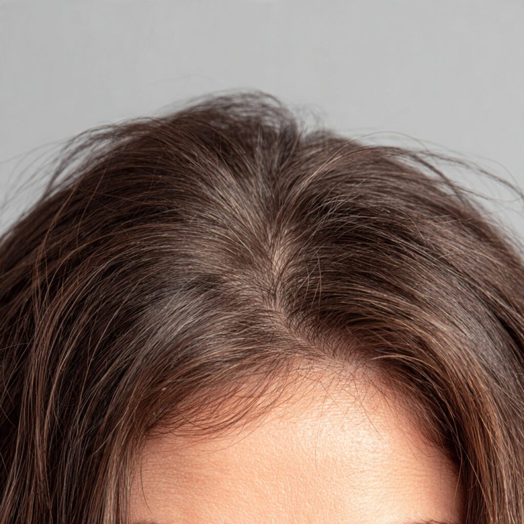 close_up_of_thinning_hair_due_to_genetics