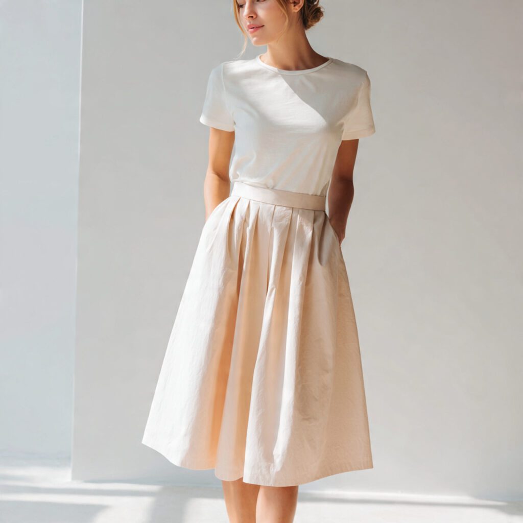 cotton_skirt_fabric_soft_breathable_texture_crisp