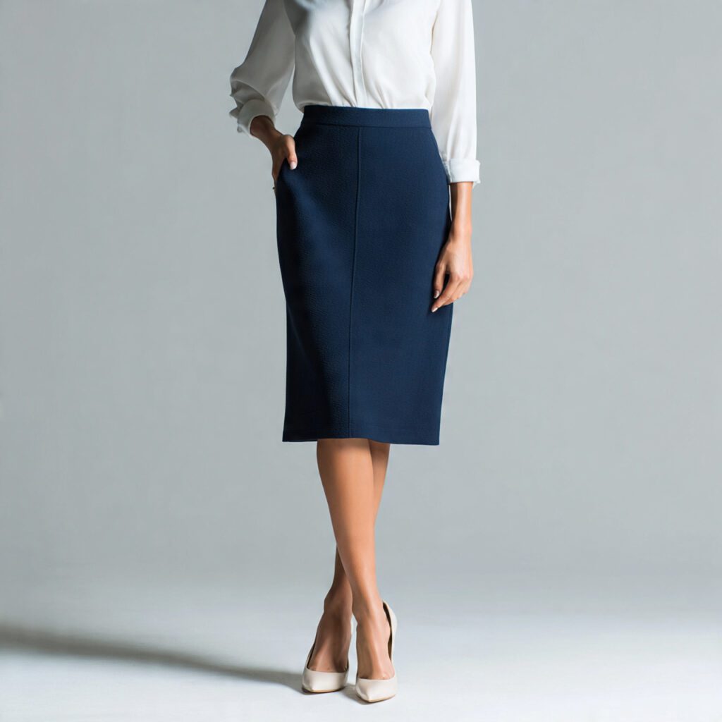crepe_skirt_fabric_subtle_pebbled_texture_navy