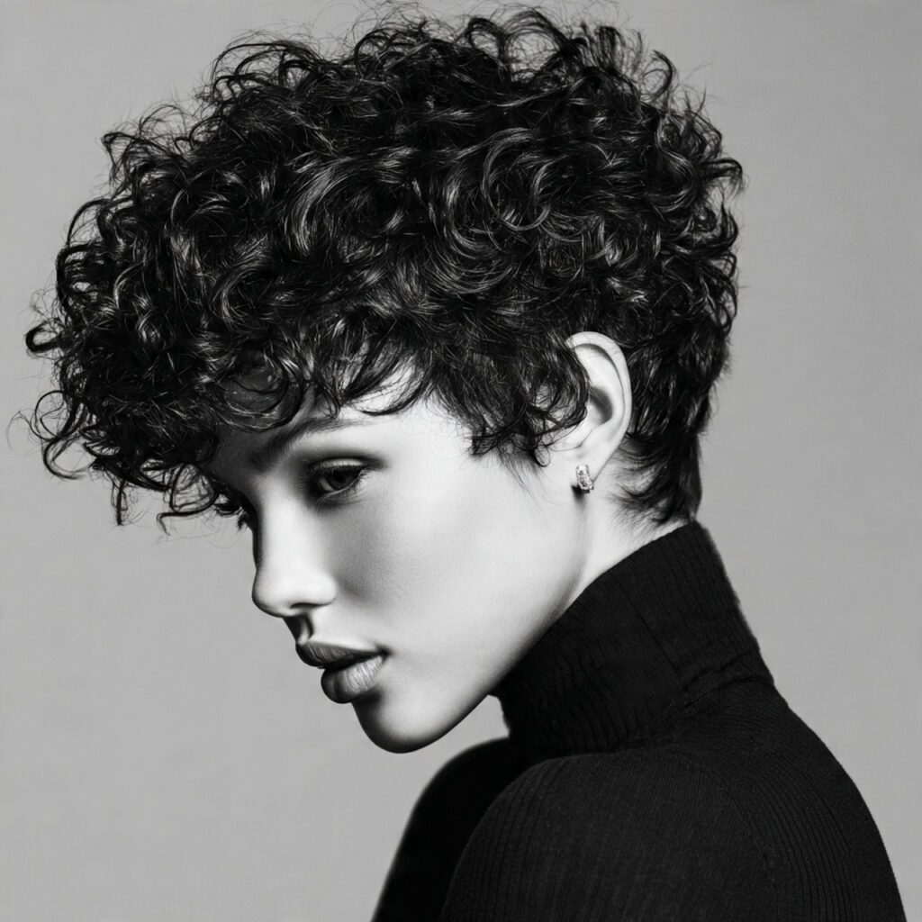 Curly Pixie Cut
