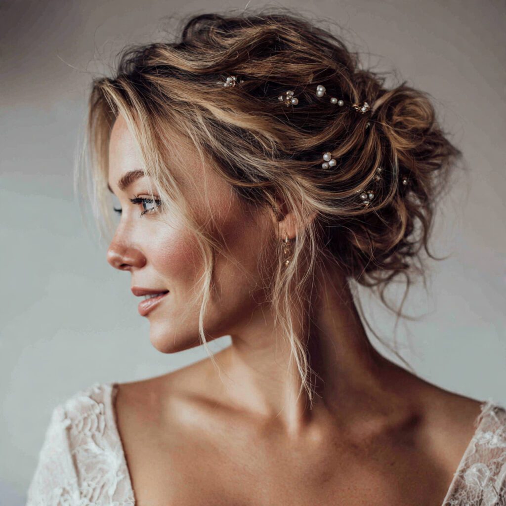Messy Updo with Accessories