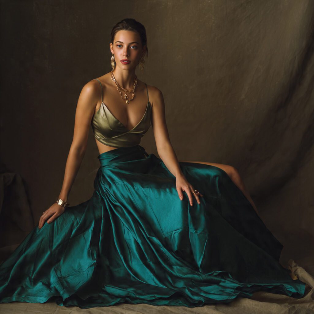 luxurious_satin_long_skirt_in_emerald_or