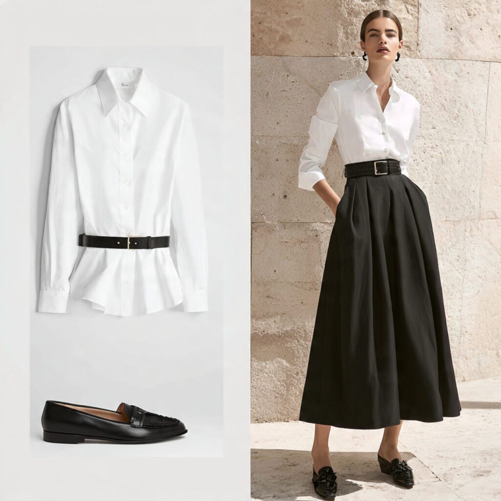office_ready_maxi_skirt_outfit_with_crisp_button_down