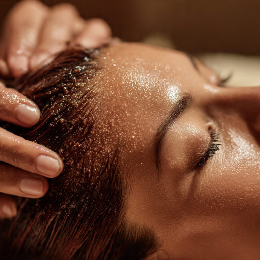 scalp_massage_and_exfoliation_using_a_scrub