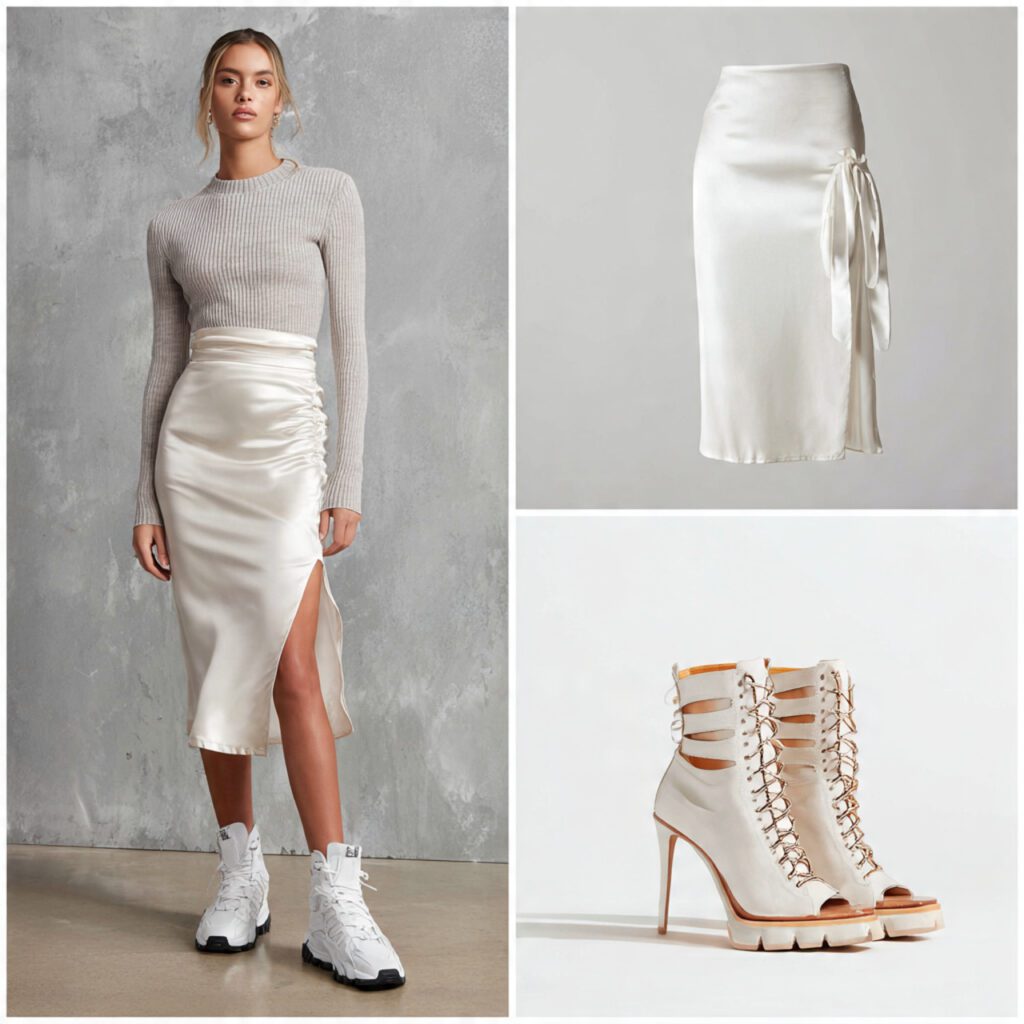 skirt_outfit_showcasing_footwear_variety_sneakers_ankle