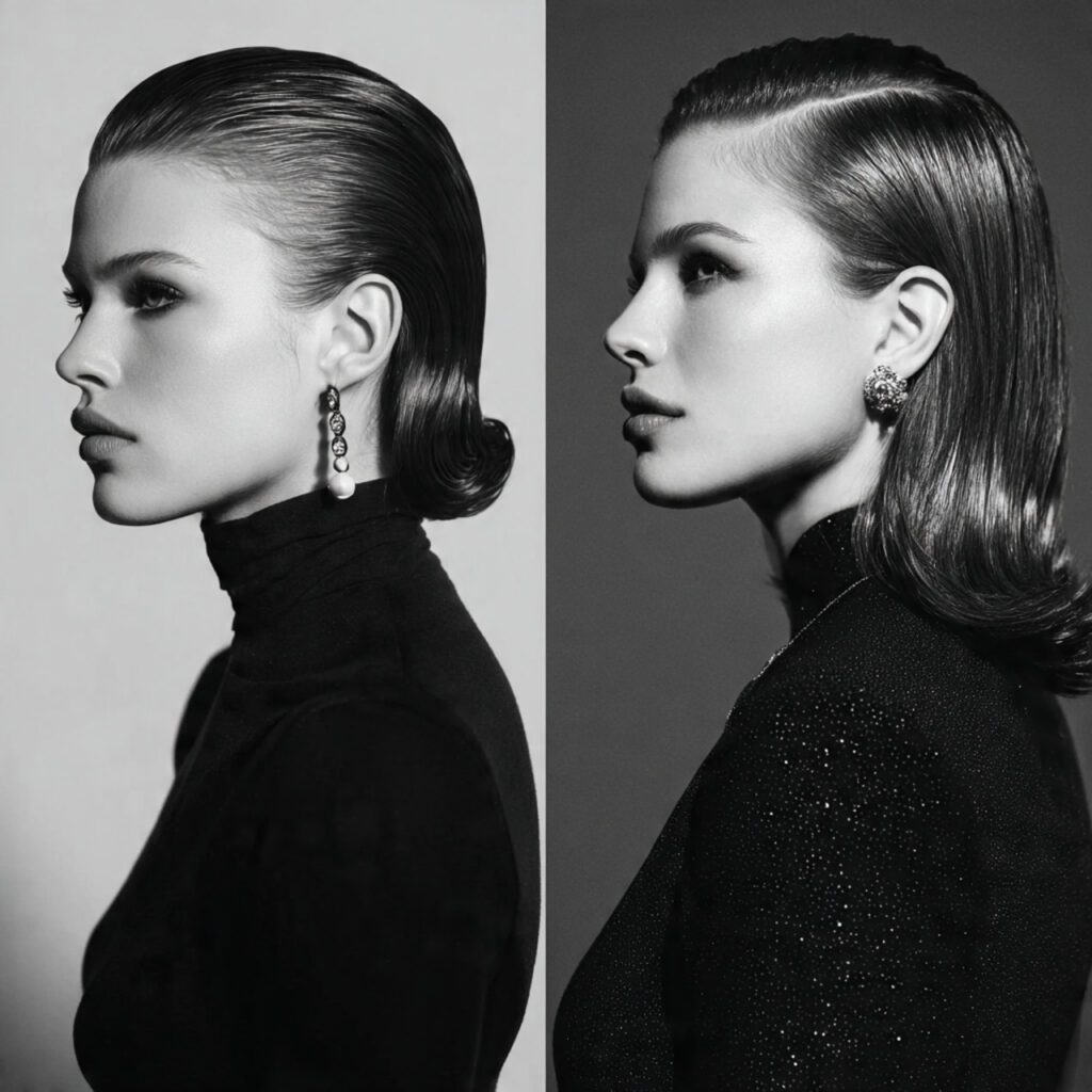 Slicked-Back Hair