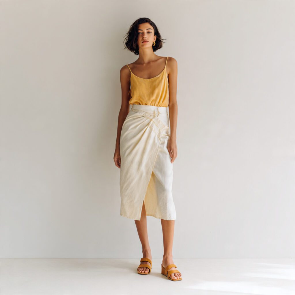 stylish_high_waisted_wrap_skirt_paired_with_a