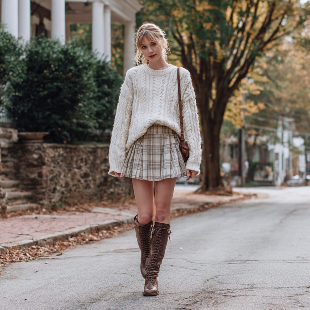 taylor_swift_inspired_outfit_high_waisted_plaid_mini_skirt