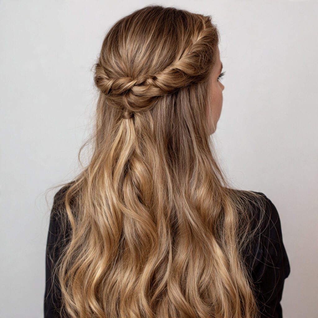 Half-Up Twisted Crown