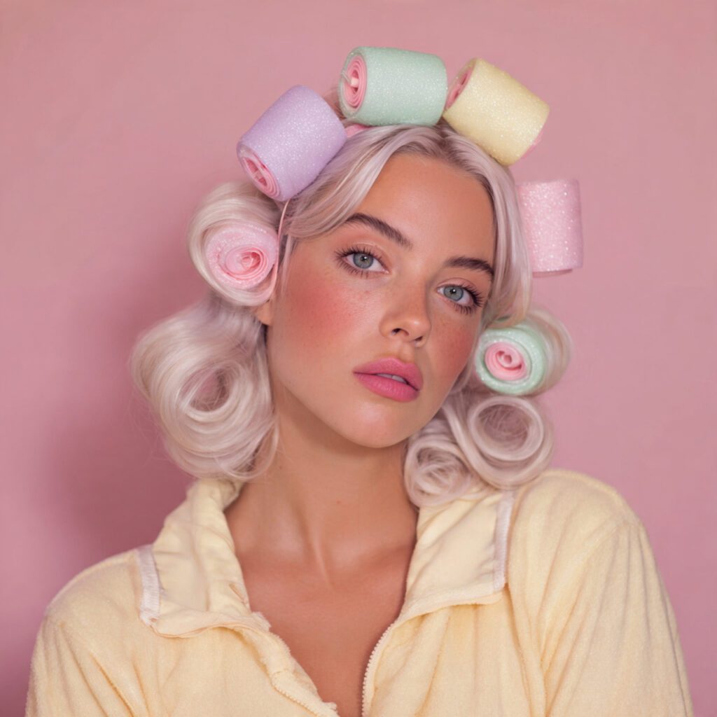 vintage_inspired_foam_rollers_set_on_damp_hair