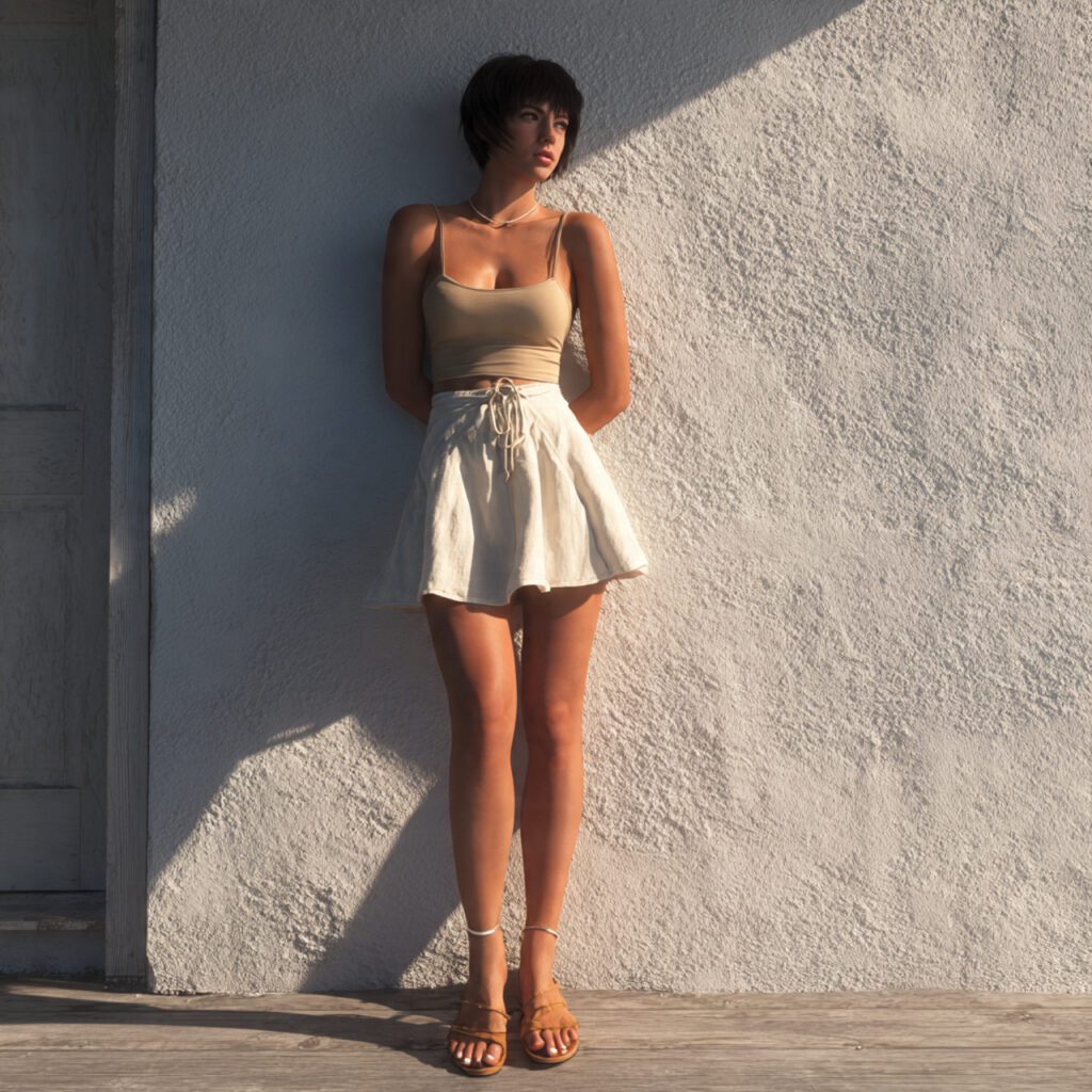 woman_in_linen_or_cotton_mini_skirt