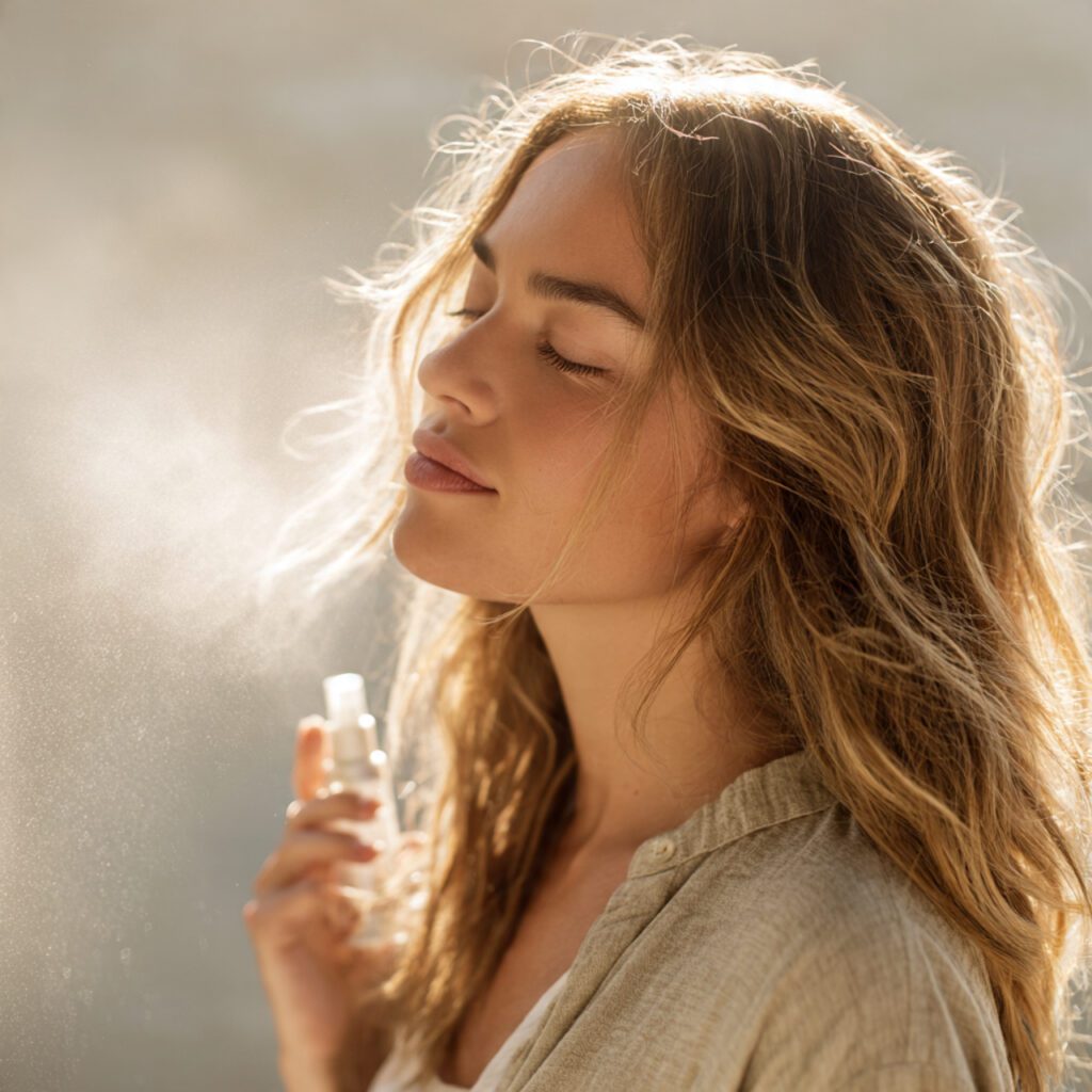 woman_misting_lightweight_texturizing_spray_through_her