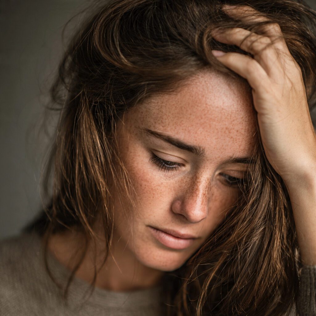 woman_showing_stress_related_hair_thinning_hand_touching