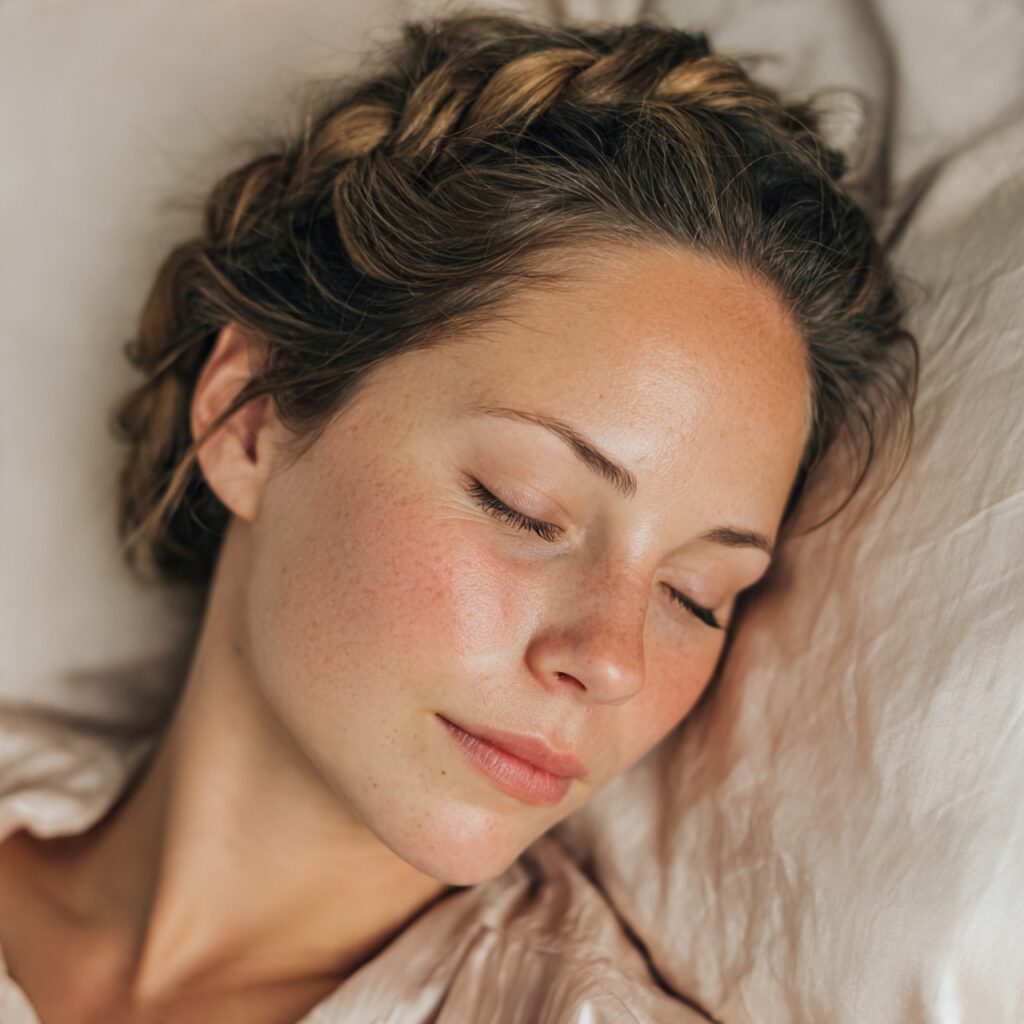 woman_sleeping_with_a_loose_bun_or