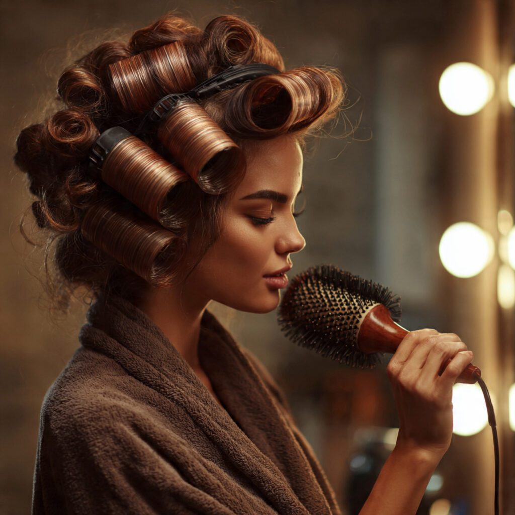 woman_using_large_hair_rollers_and_a