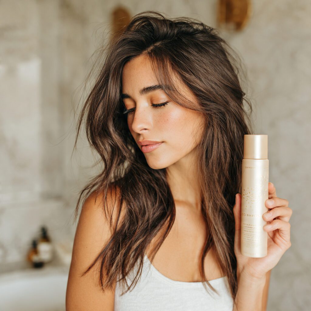 woman_with_thin_hair_holding_dry_shampoo