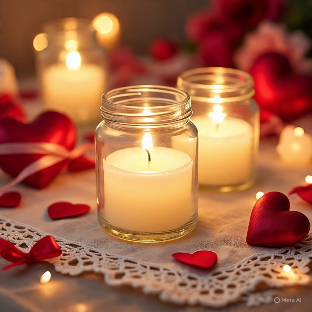 DIY Romantic Candle Centerpieces