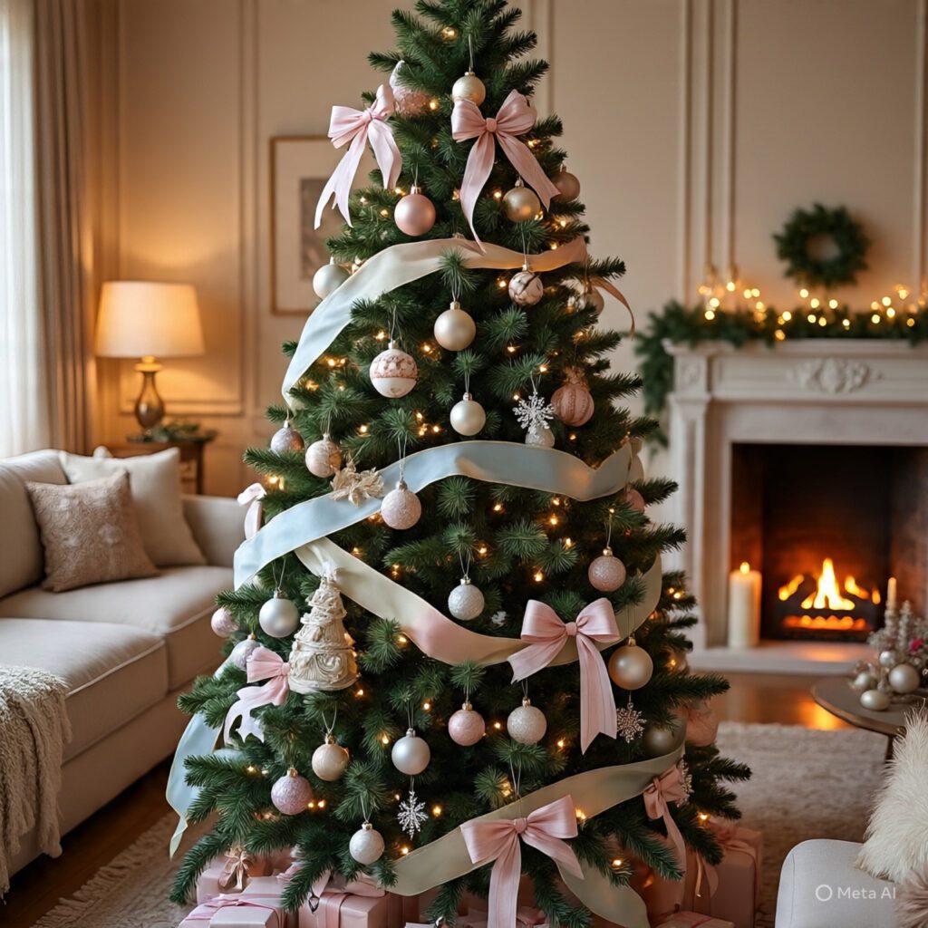 Ribbon-Focused Christmas Tree