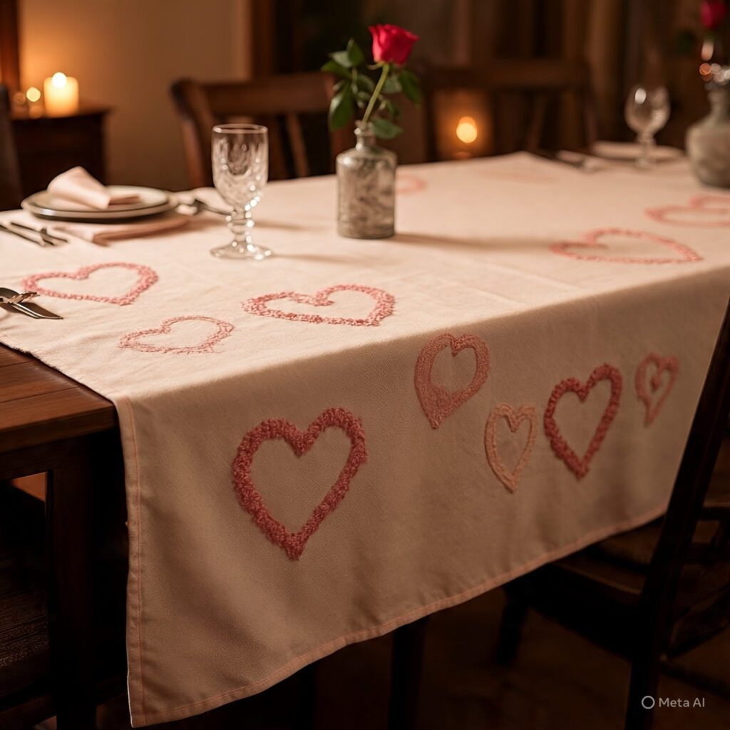 DIY Valentine Table Runner
