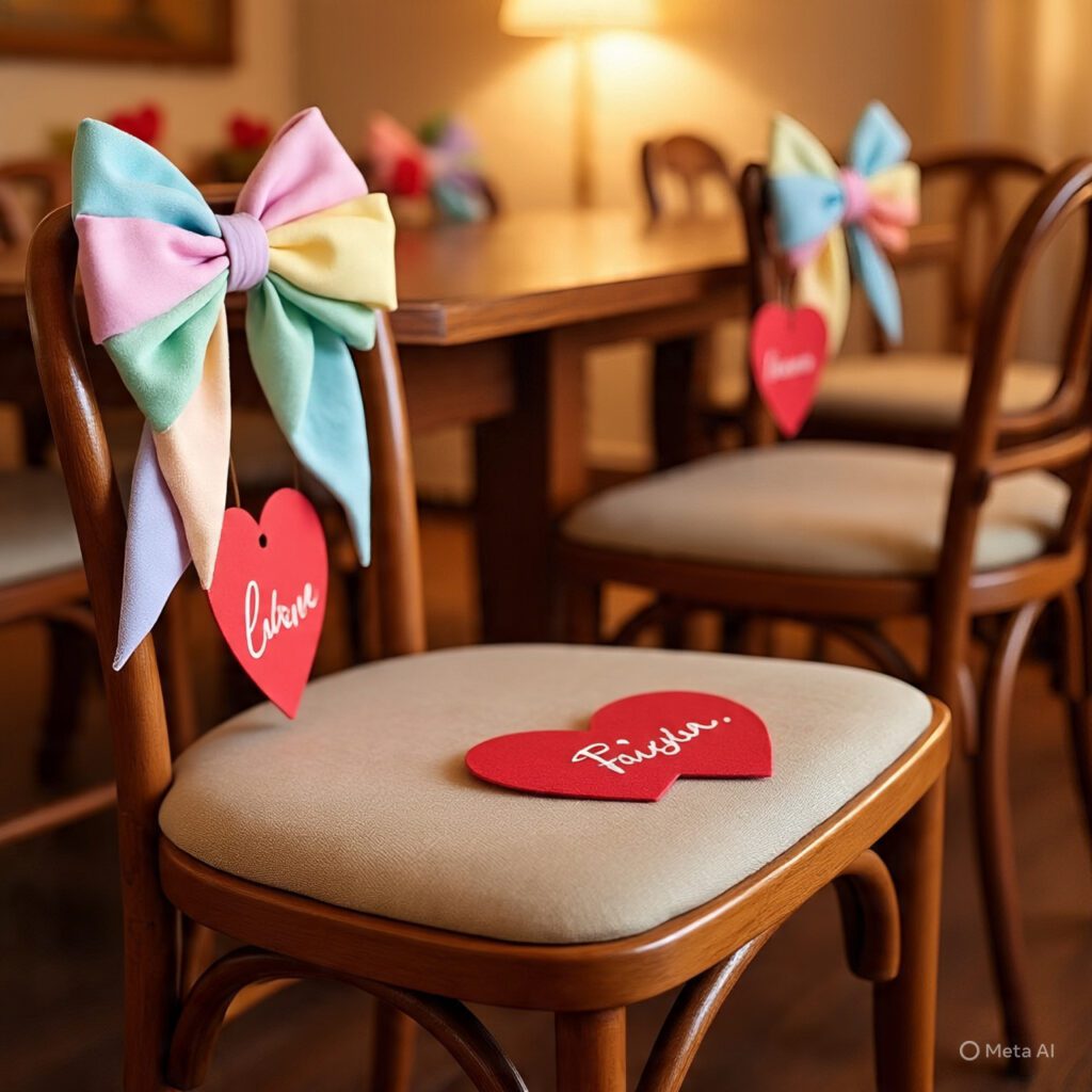 DIY Valentine Dining Chair Accents
