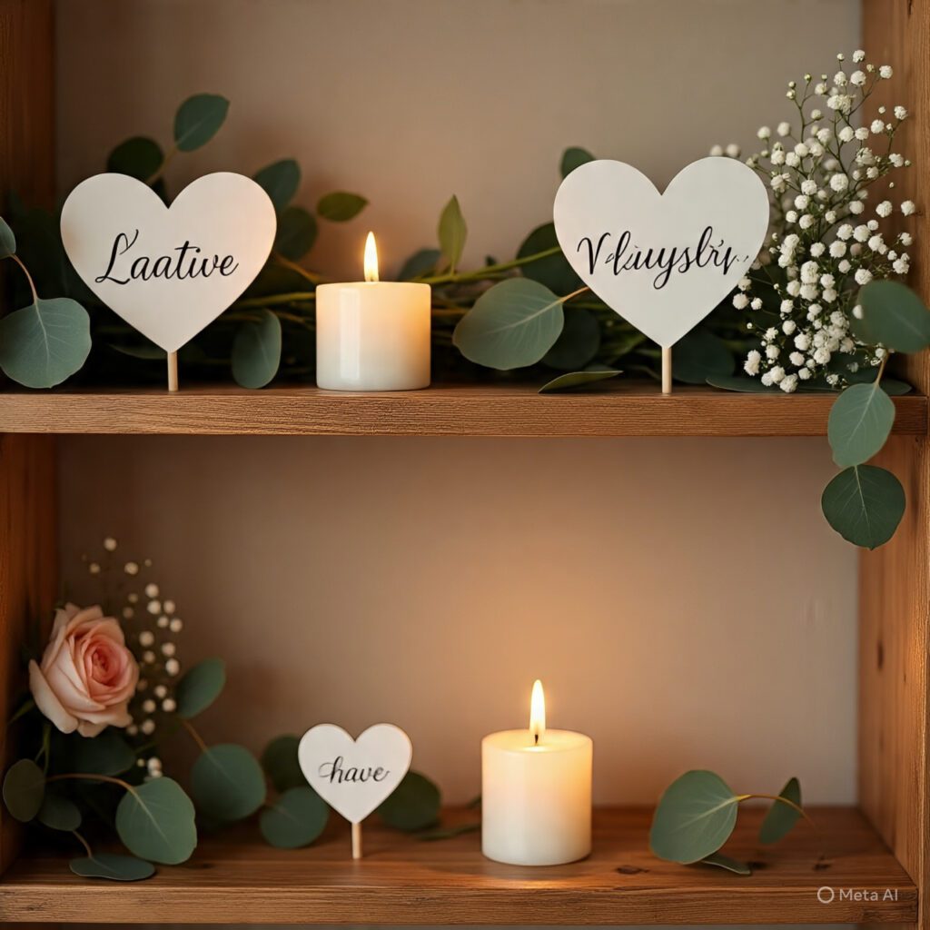 DIY Valentine Shelf Styling