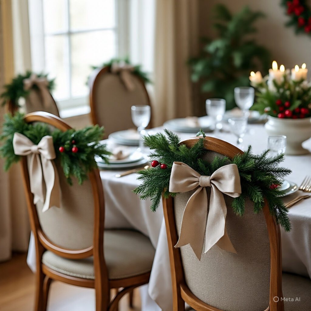 Christmas Dining Chairs Styling