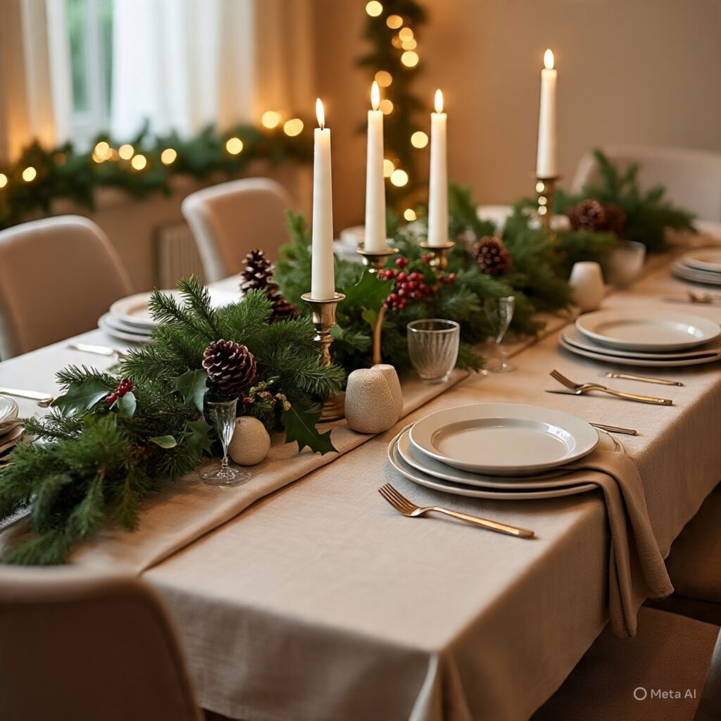 Dining Table Festive Centerpiece