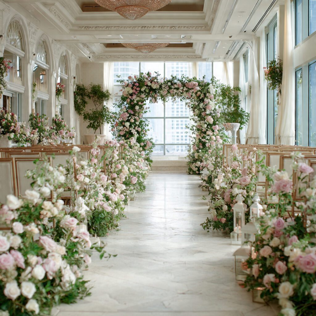 Ceremony Aisle Florals That Frame Your Walk