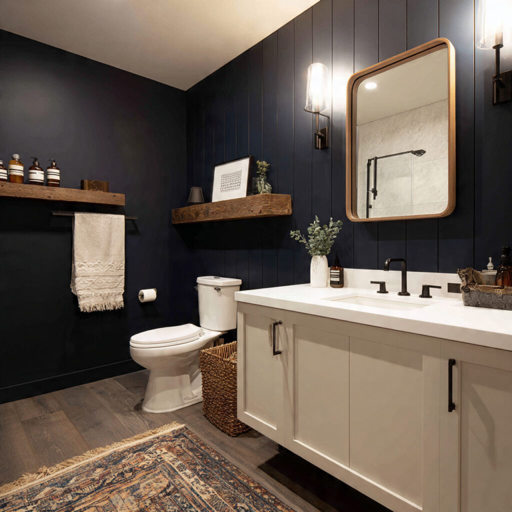 Deep Navy Accent Walls