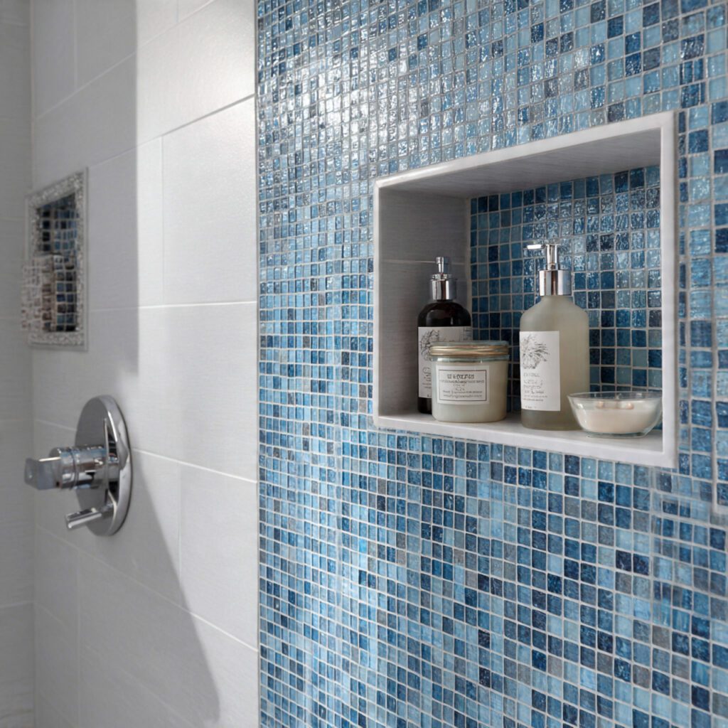 Blue Mosaic Tile Details