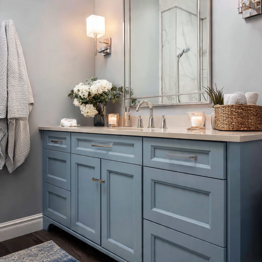 Muted Blue Vanity