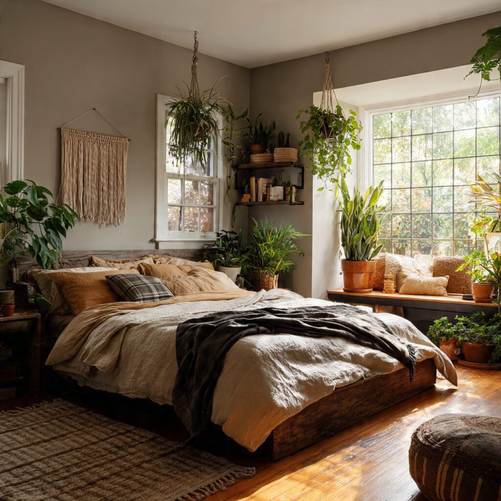 Nature-Inspired Small Bedroom Style
