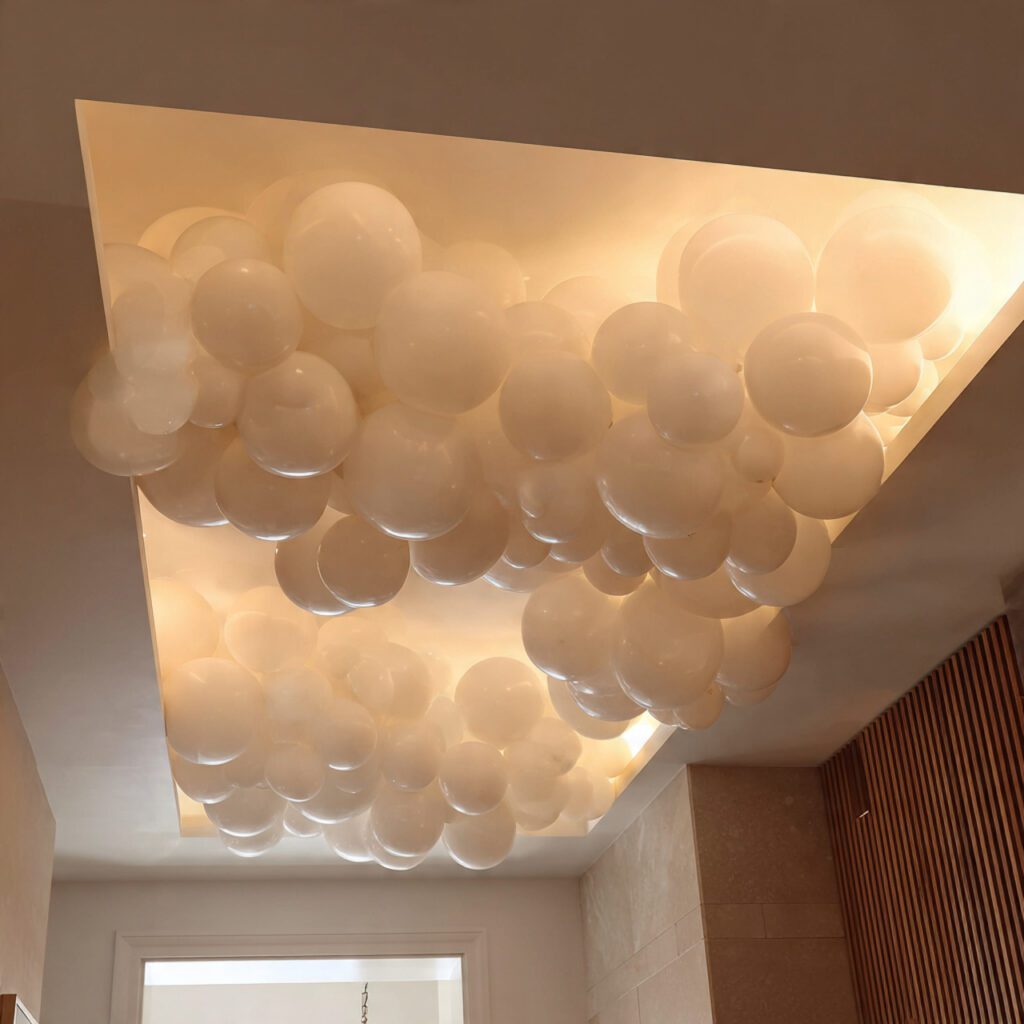 Ceiling-Attached Balloon Garland Design
