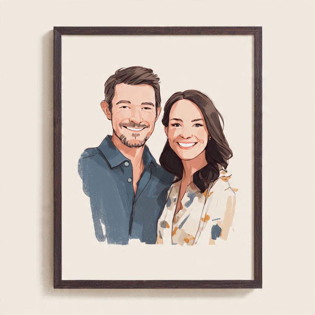 Custom Illustrated Portrait of You Together