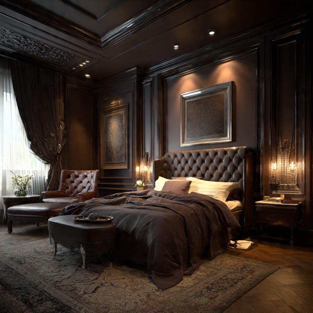 Dark Brown Luxury Bedroom