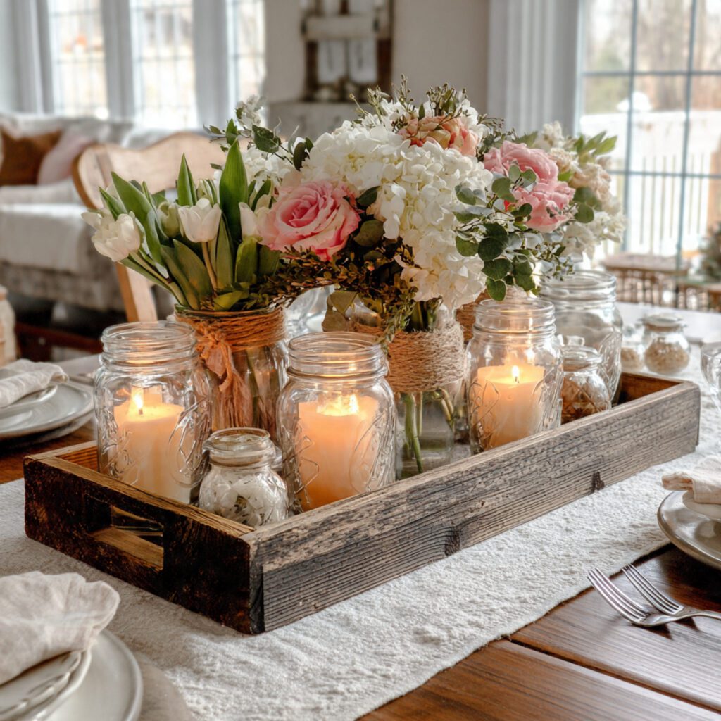 Farmhouse Valentine Table Centerpiece